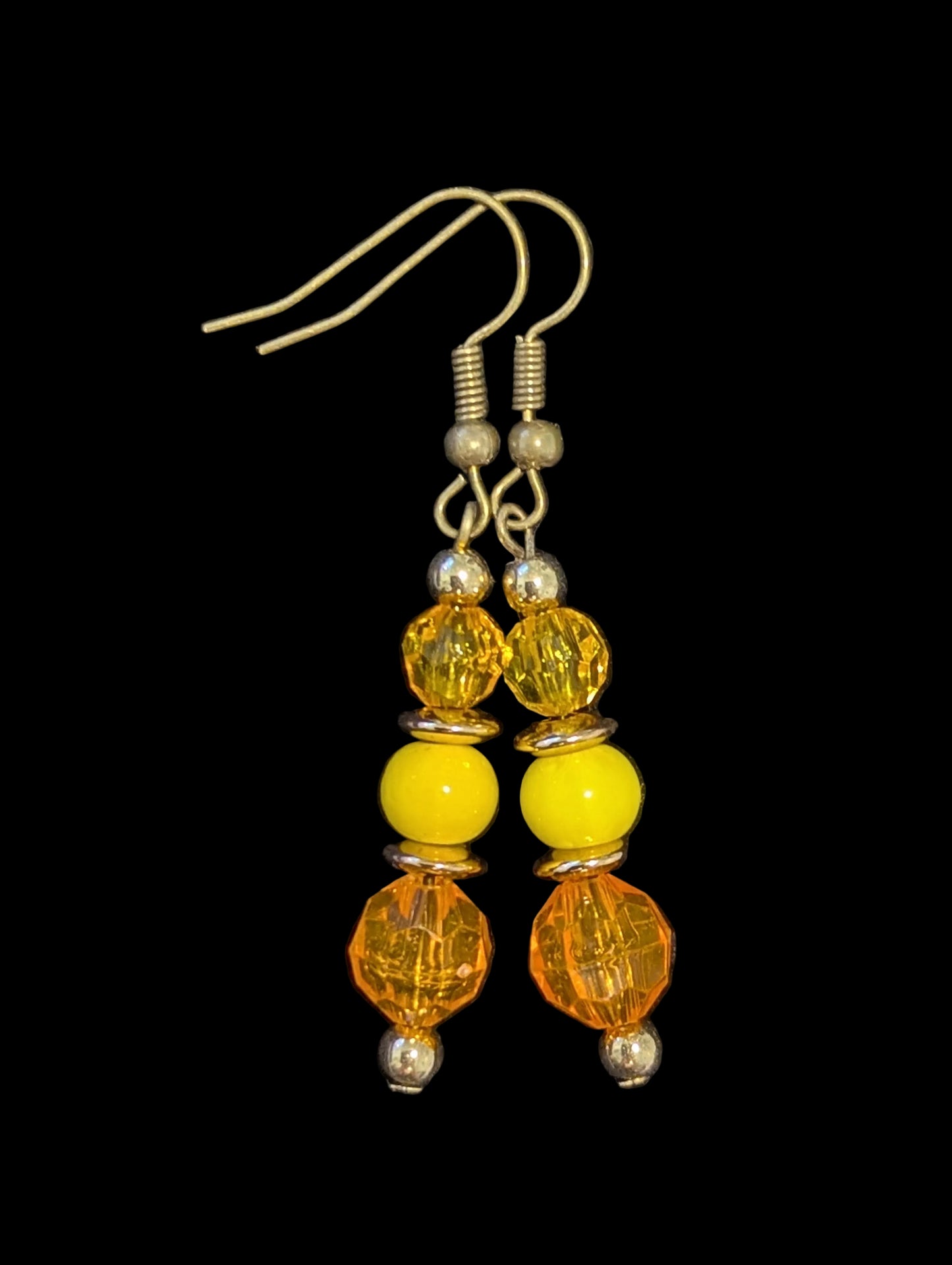 Triple Dangle Earrings (Yellow & Orange)