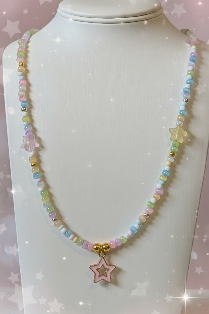 Pink Star Pendant Necklace
