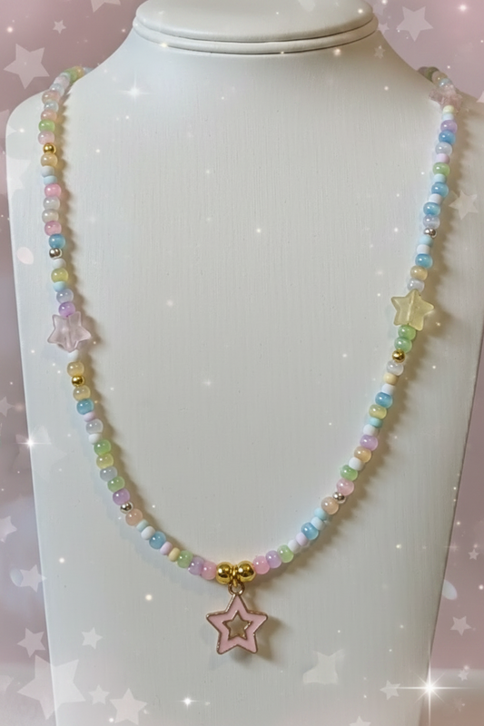 Pink Star Pendant Necklace
