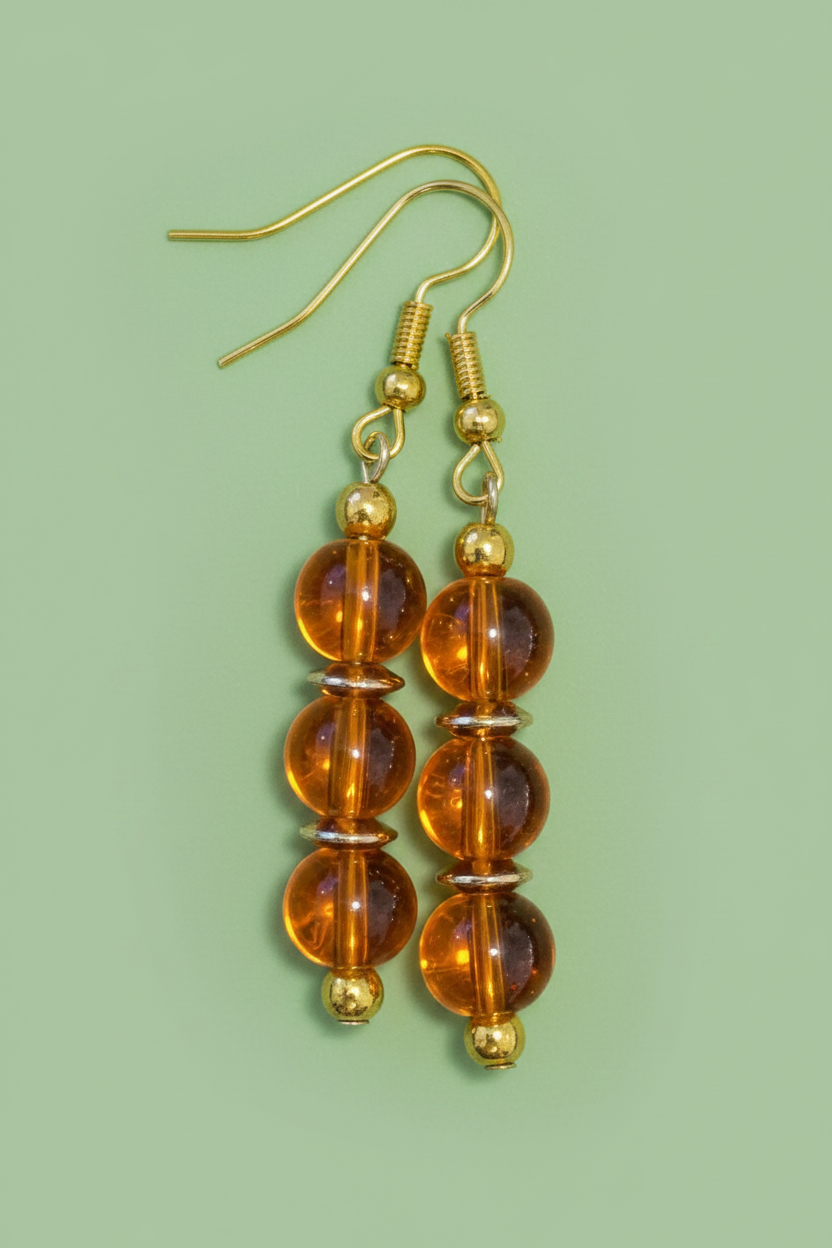 Triple Orange Earrings