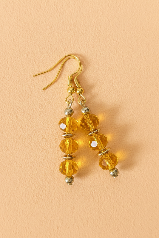 Triple Yellow Earrings