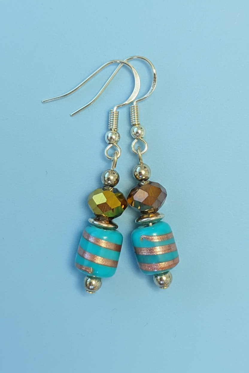 Blue Swirl Earrings