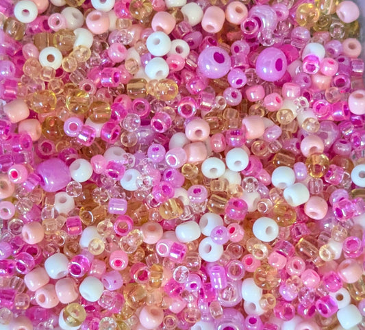 Pink & White Bead Mix