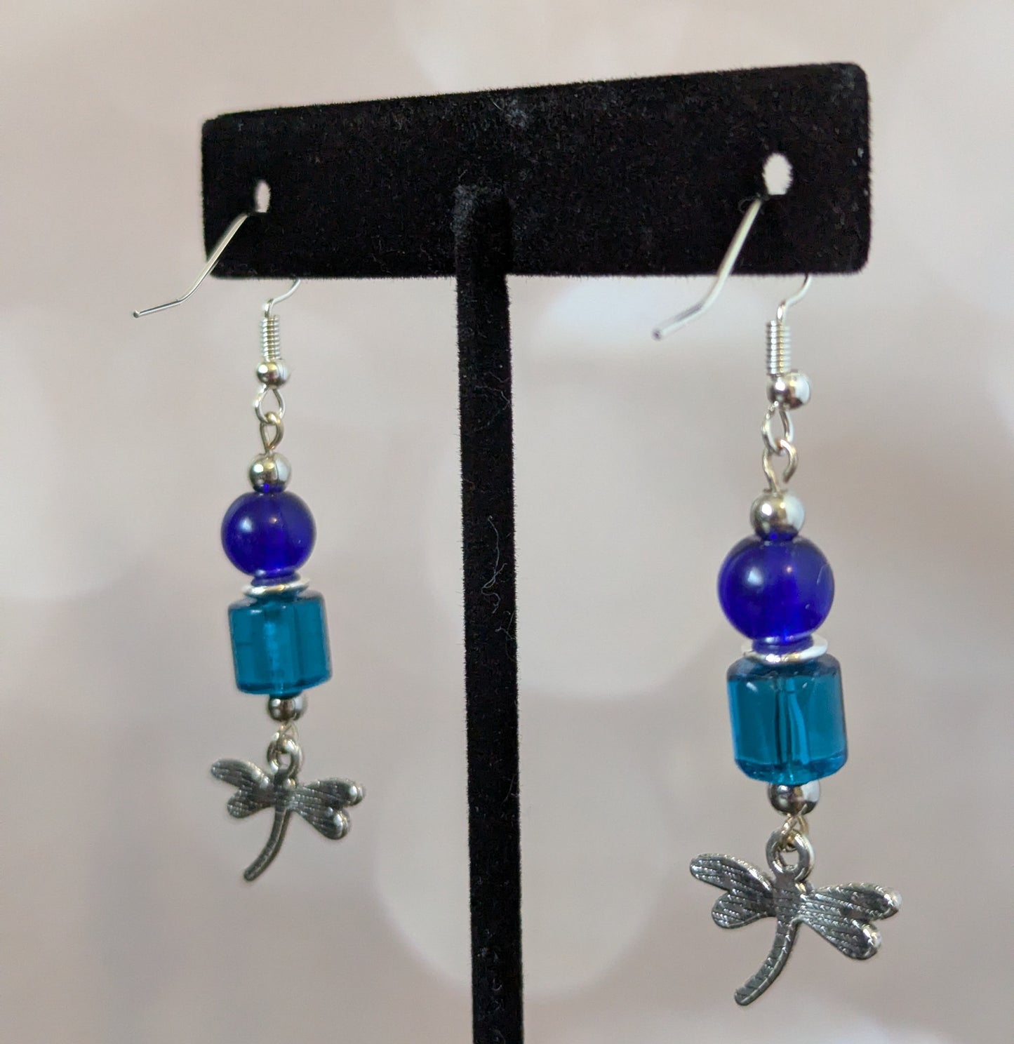 Dragonfly Glass Dangle Earrings
