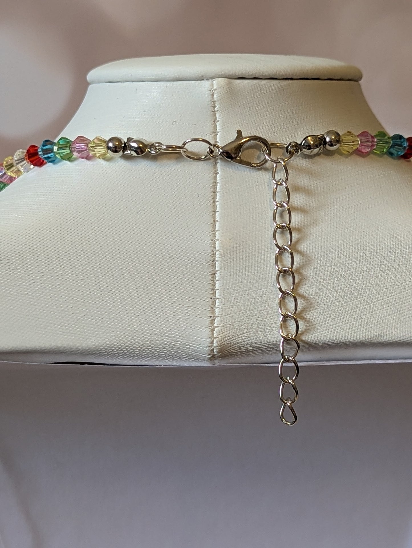Rainbow Flower Pendant Necklace