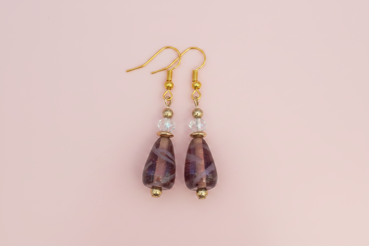 Swirl On Purple Earrings