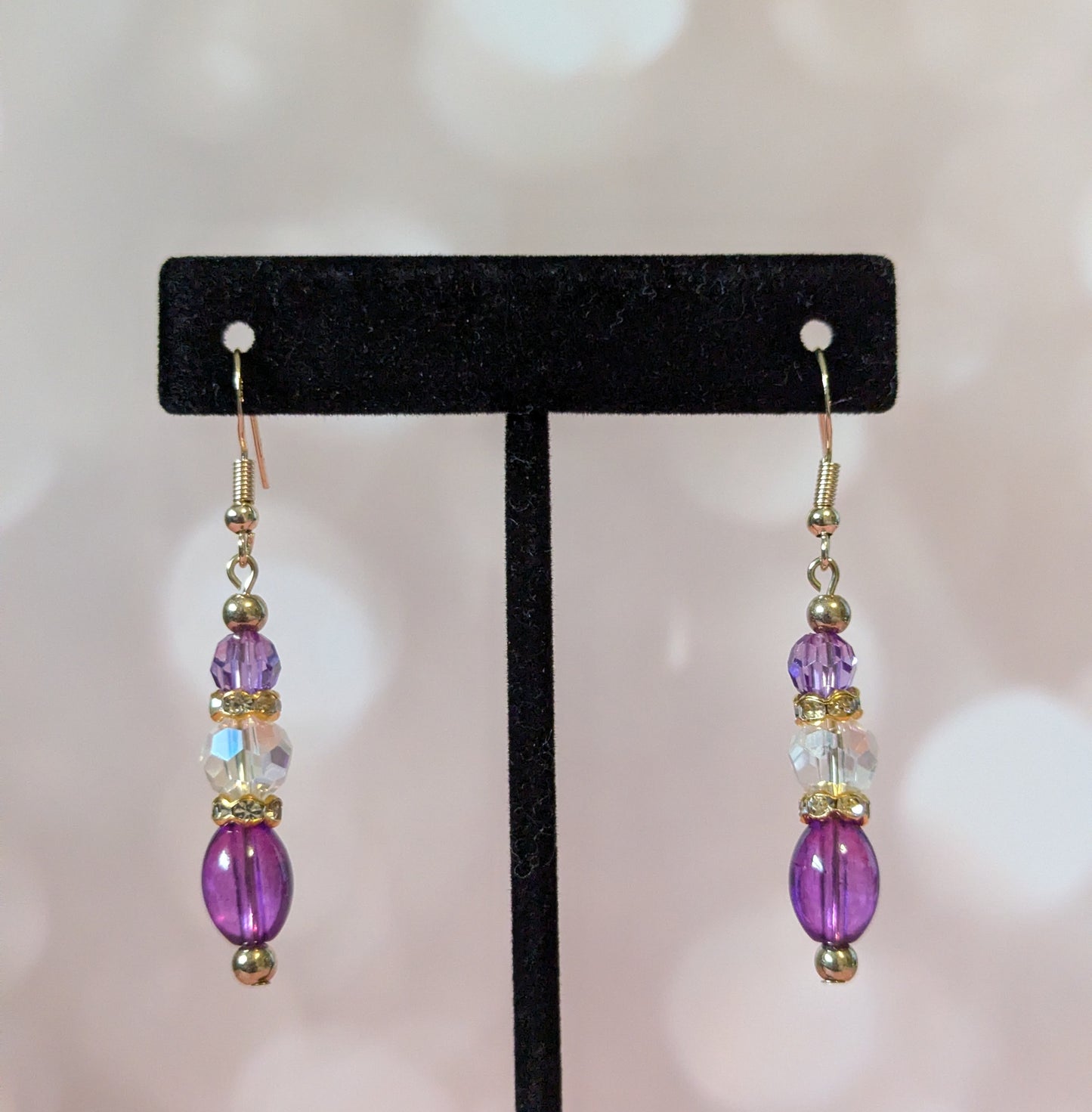 Purple Tiered Earrings