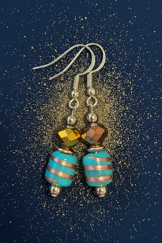 Blue Swirl Earrings