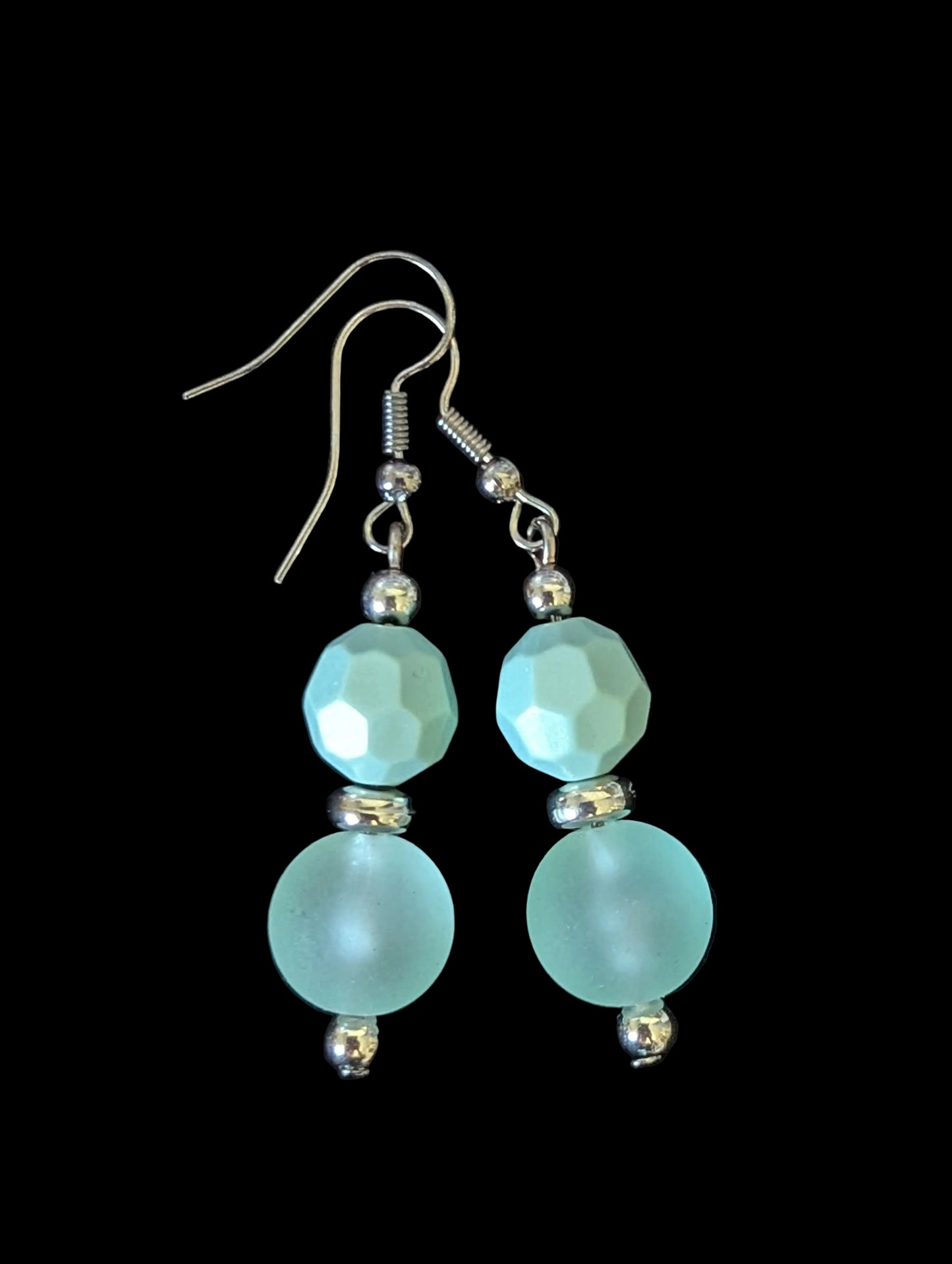 Frosted Blue Earrings
