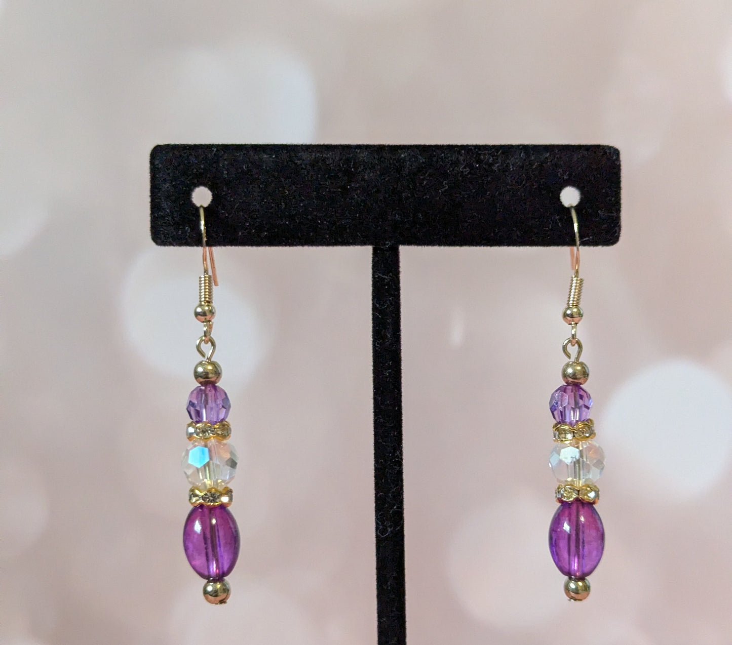Purple Tiered Earrings