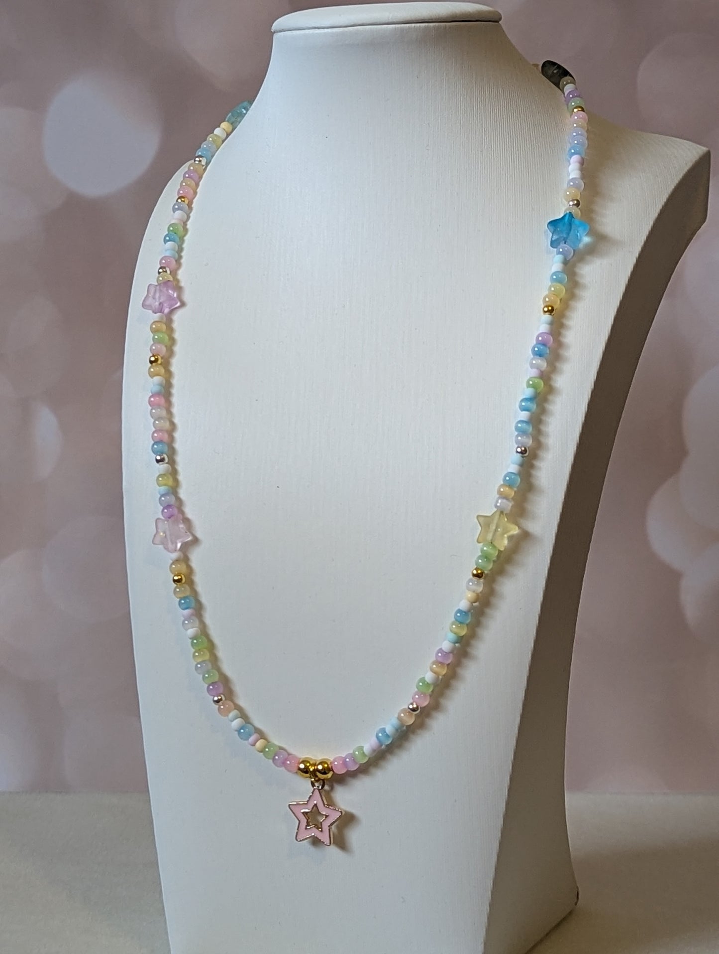 Pink Star Pendant Necklace