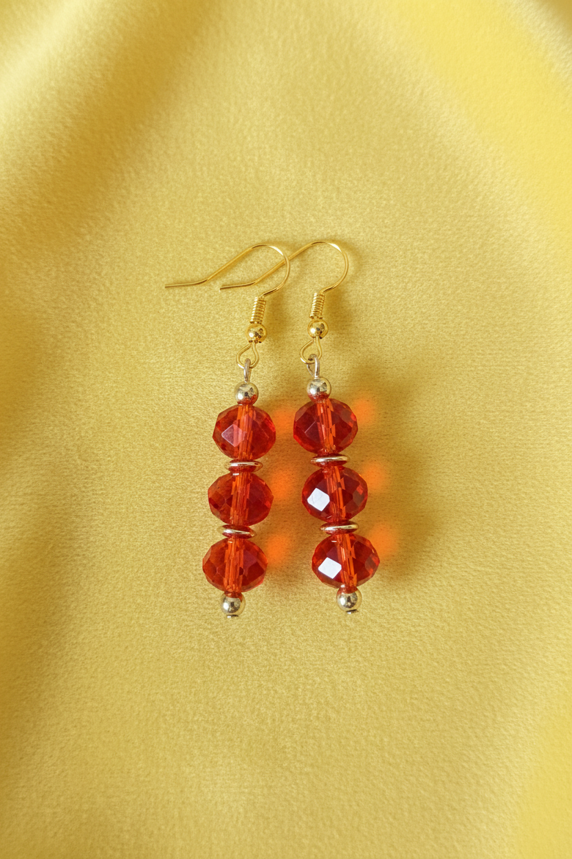 XL Triple Orange Earrings