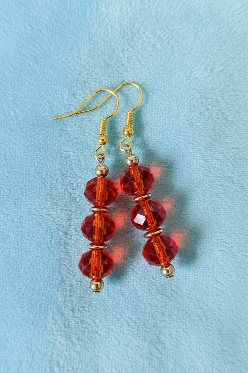 XL Triple Orange Earrings