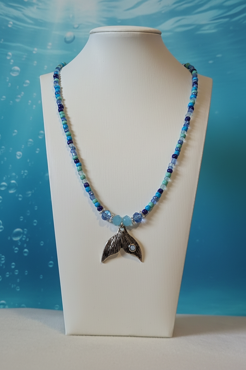 Mermaid Tail Pendant Necklace