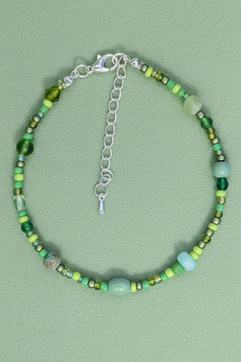 Green Bead Anklet