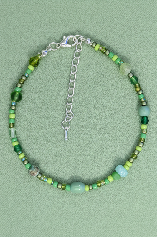 Green Bead Anklet