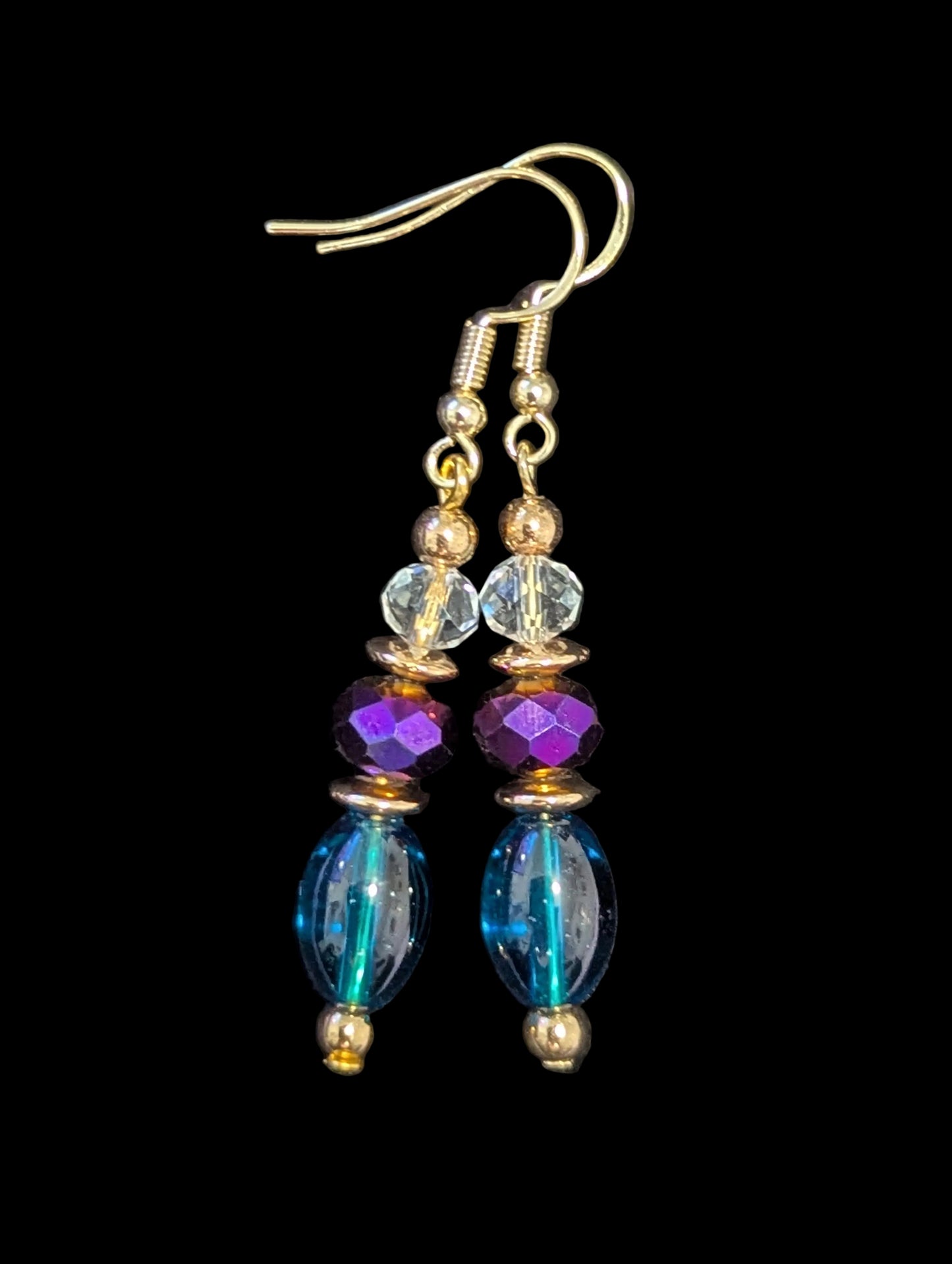 Purple & Blue Tiered Earrings