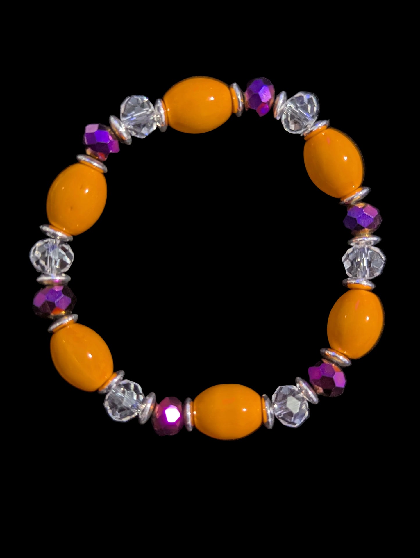 Orange Ceramic Bead Bracelet