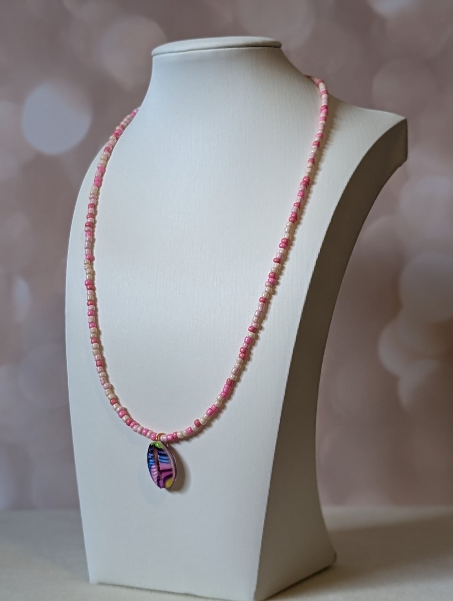 Pink Beach Pendant Necklace
