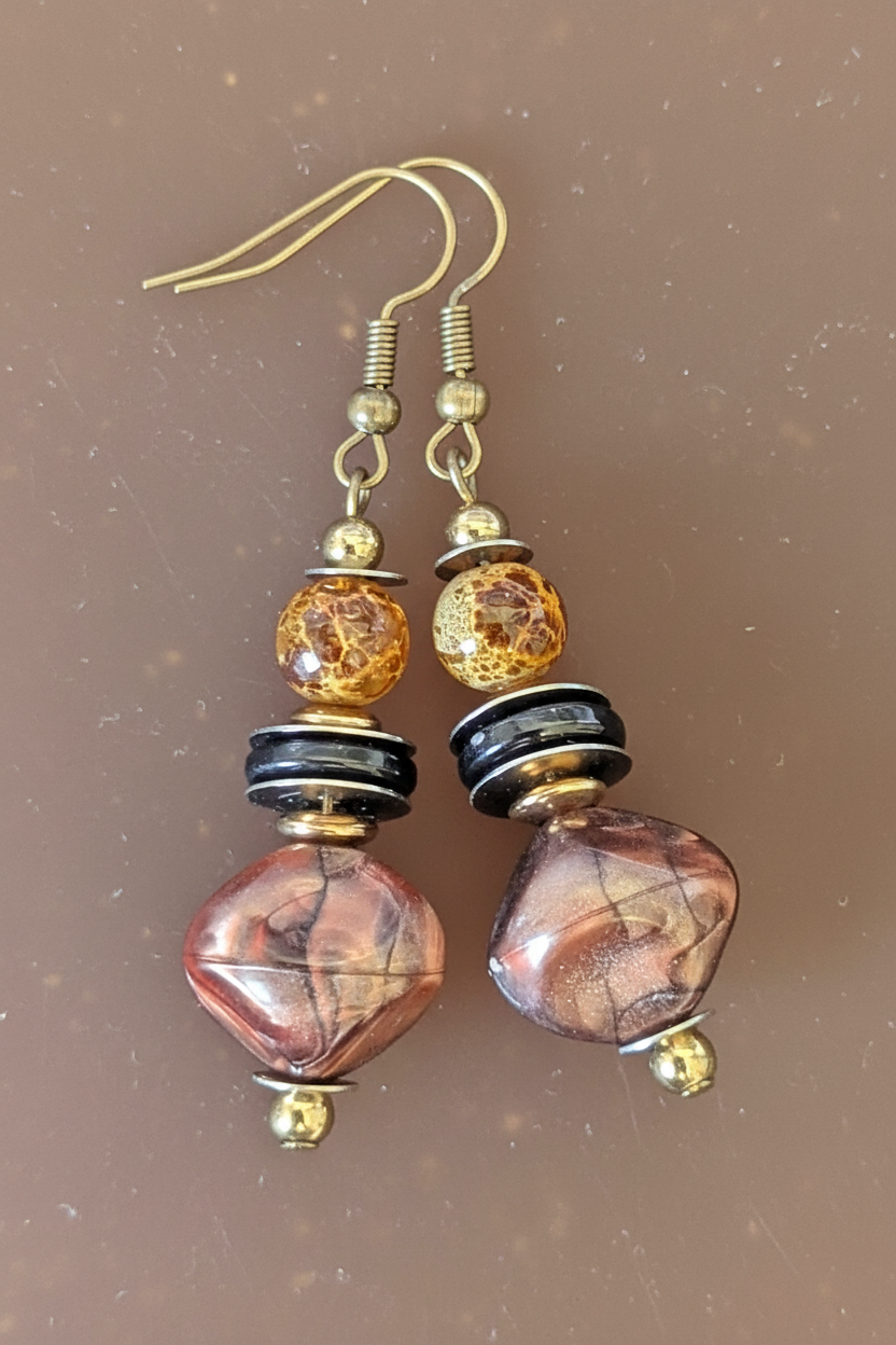 Chunky Brown Earrings