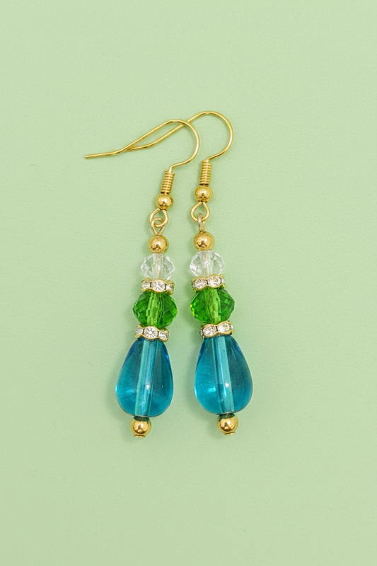 Teardrop Multi Color Earrings
