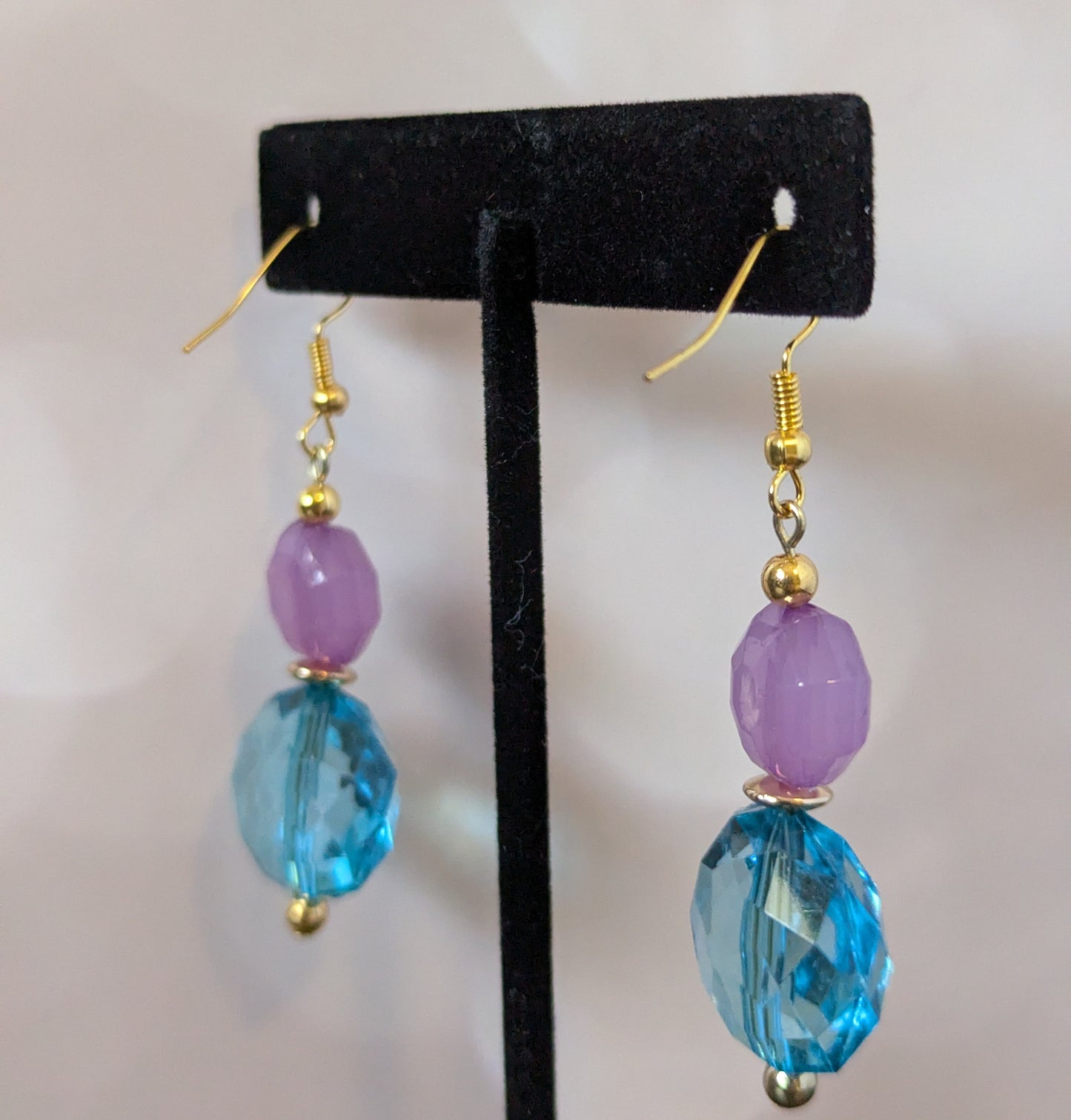 Blue & Purple Hourglass Earrings