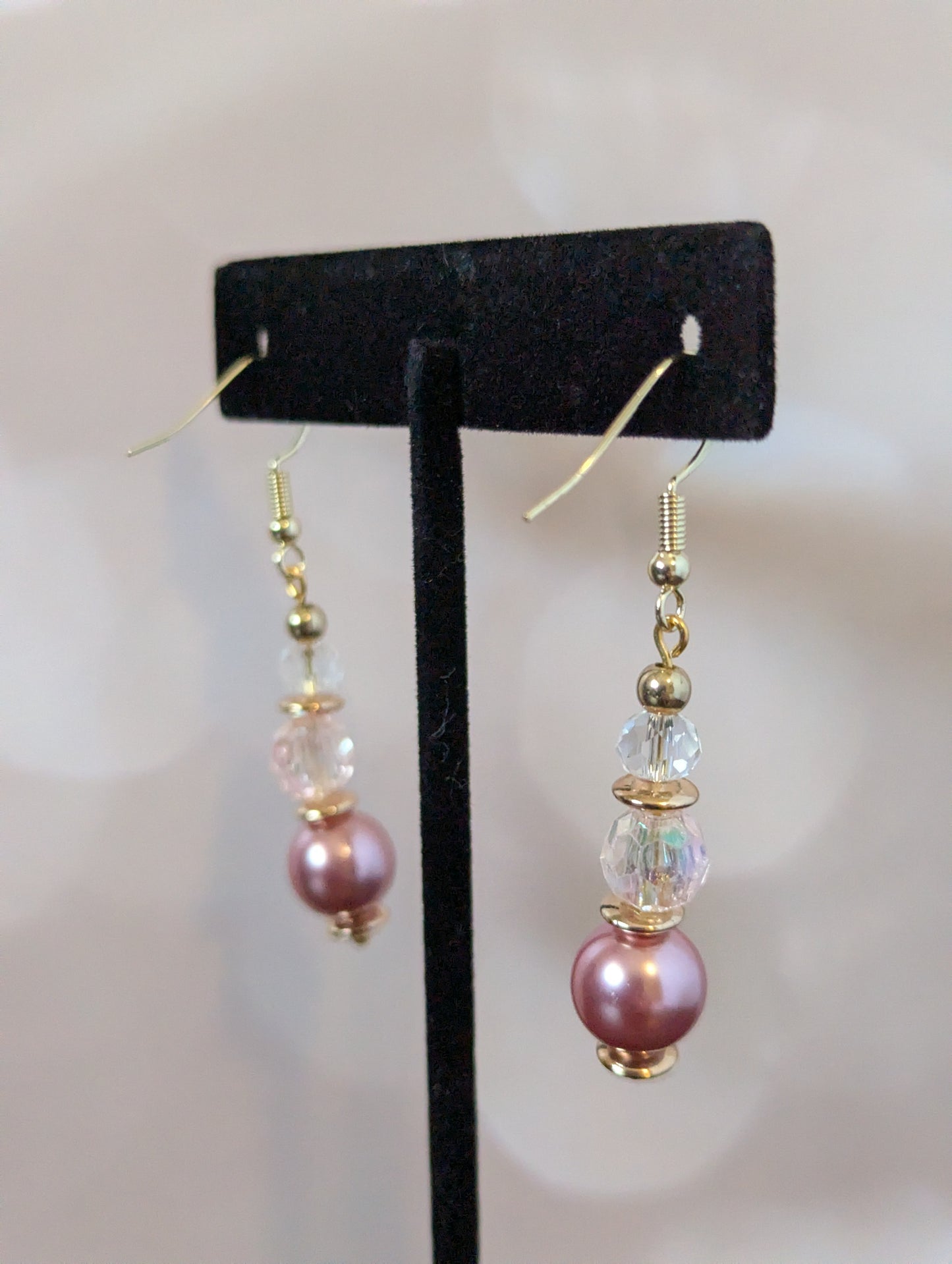 Pink Tiered Earrings