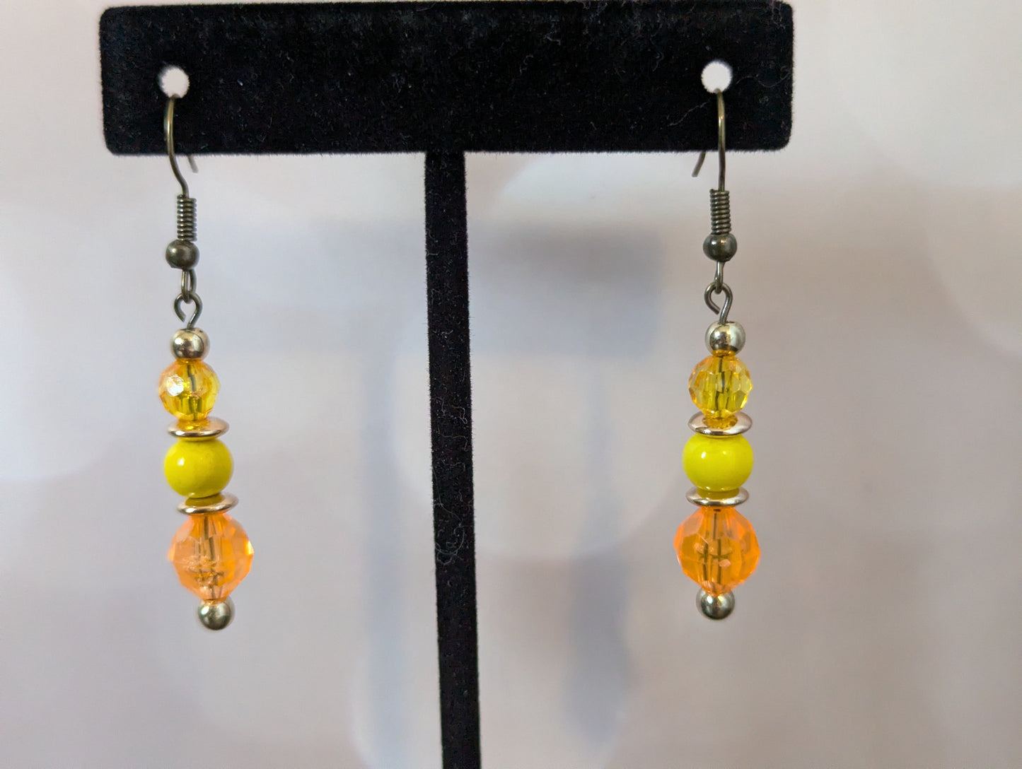 Triple Dangle Earrings (Yellow & Orange)