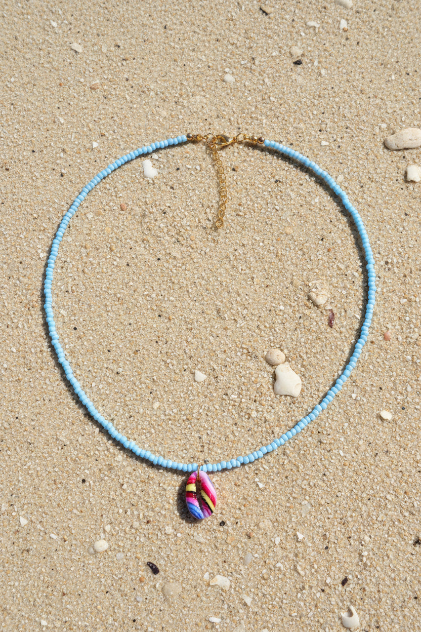 Blue Beach Pendant Necklace