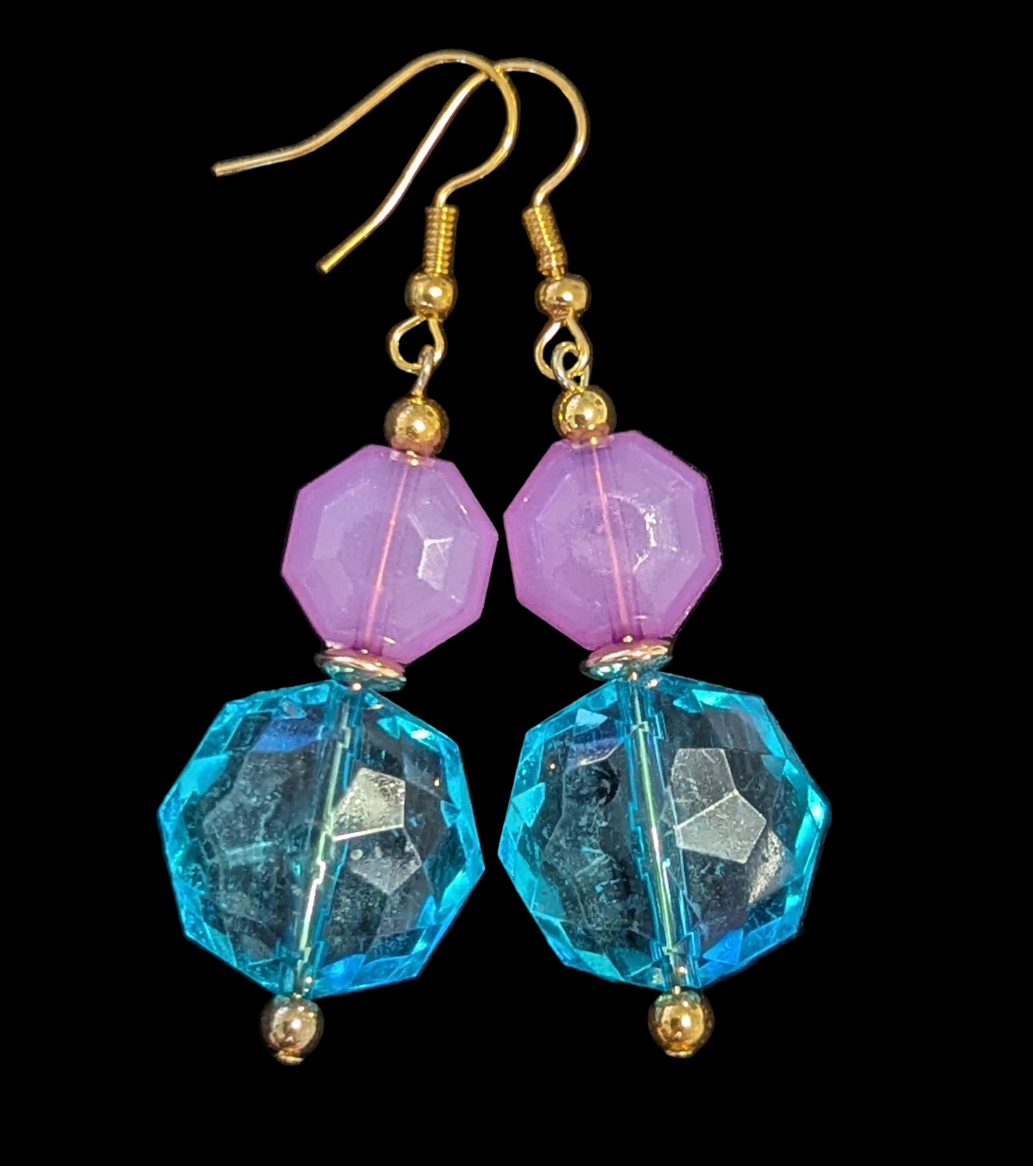 Blue & Purple Hourglass Earrings
