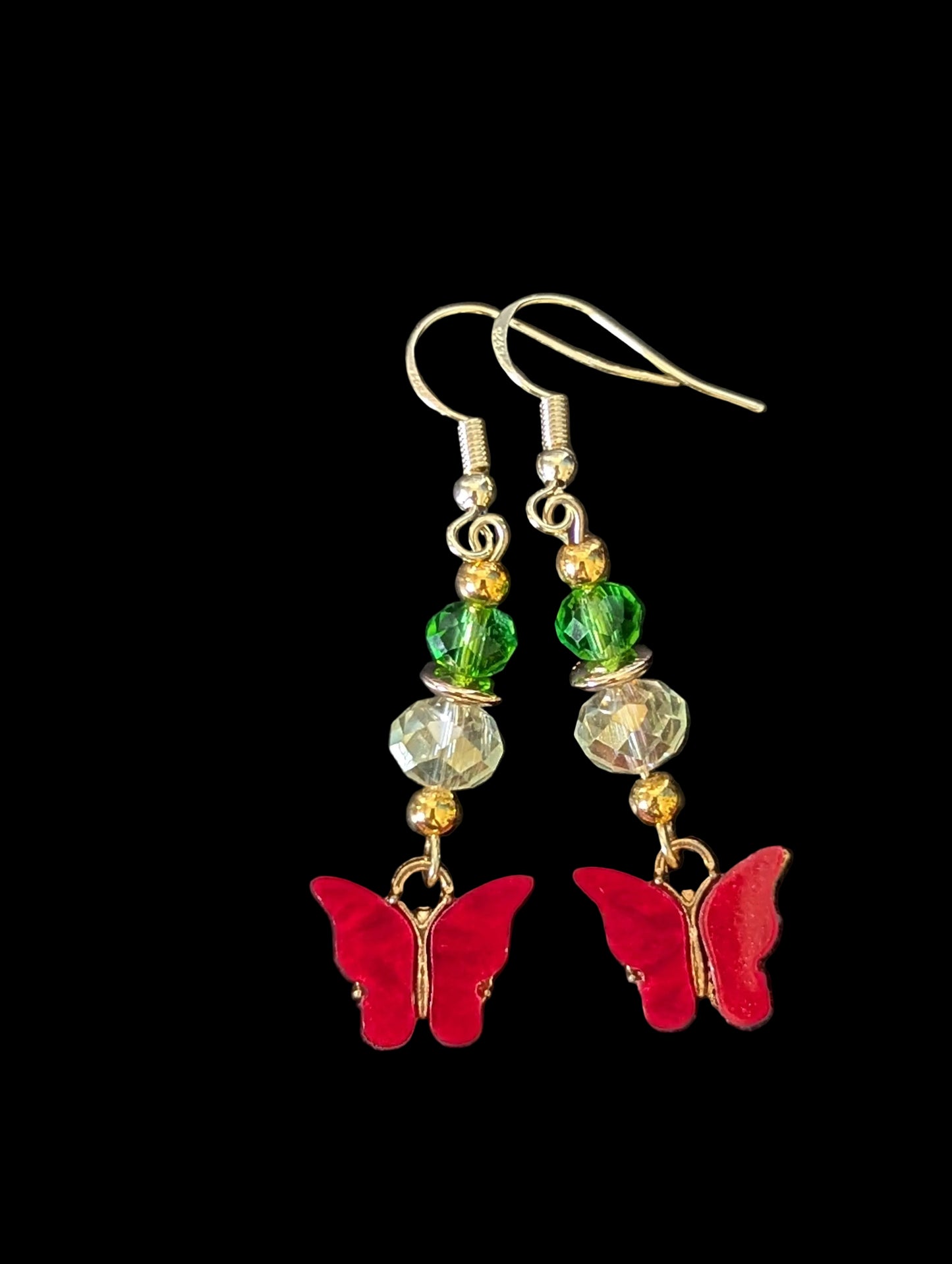 Red Butterfly Earrings