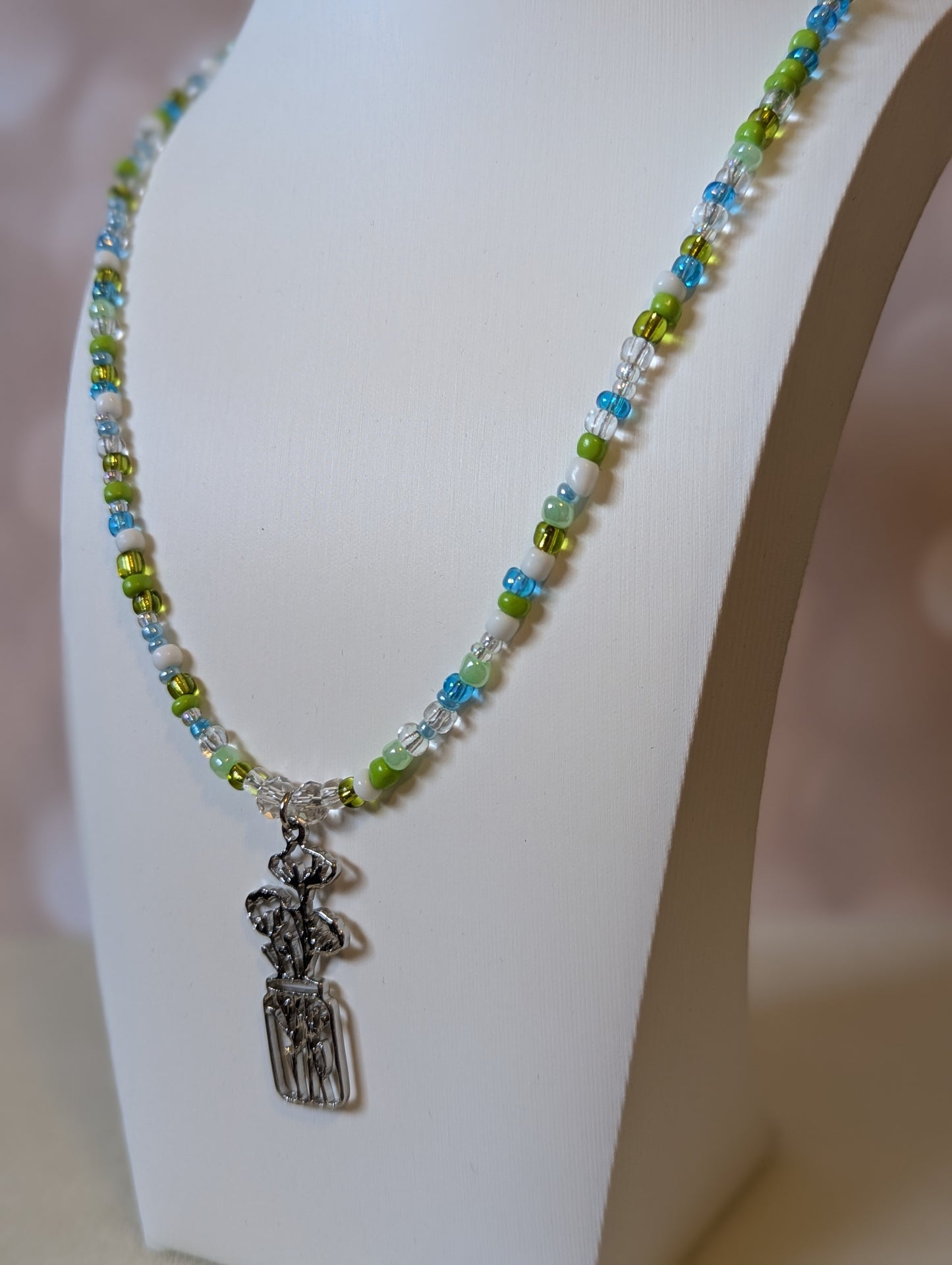 Flower Vase Pendant Necklace