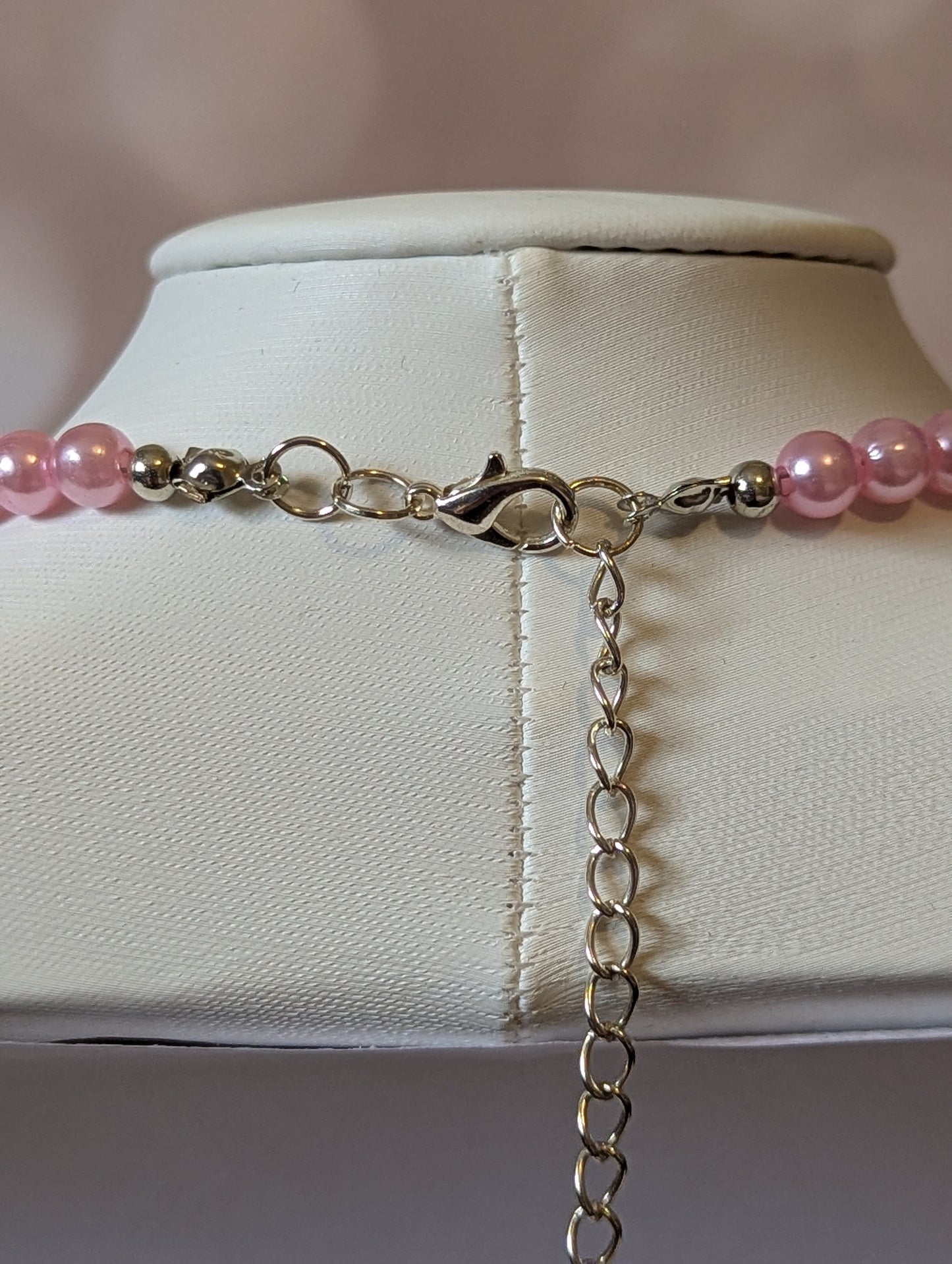 Pink Faux Pearl Necklace