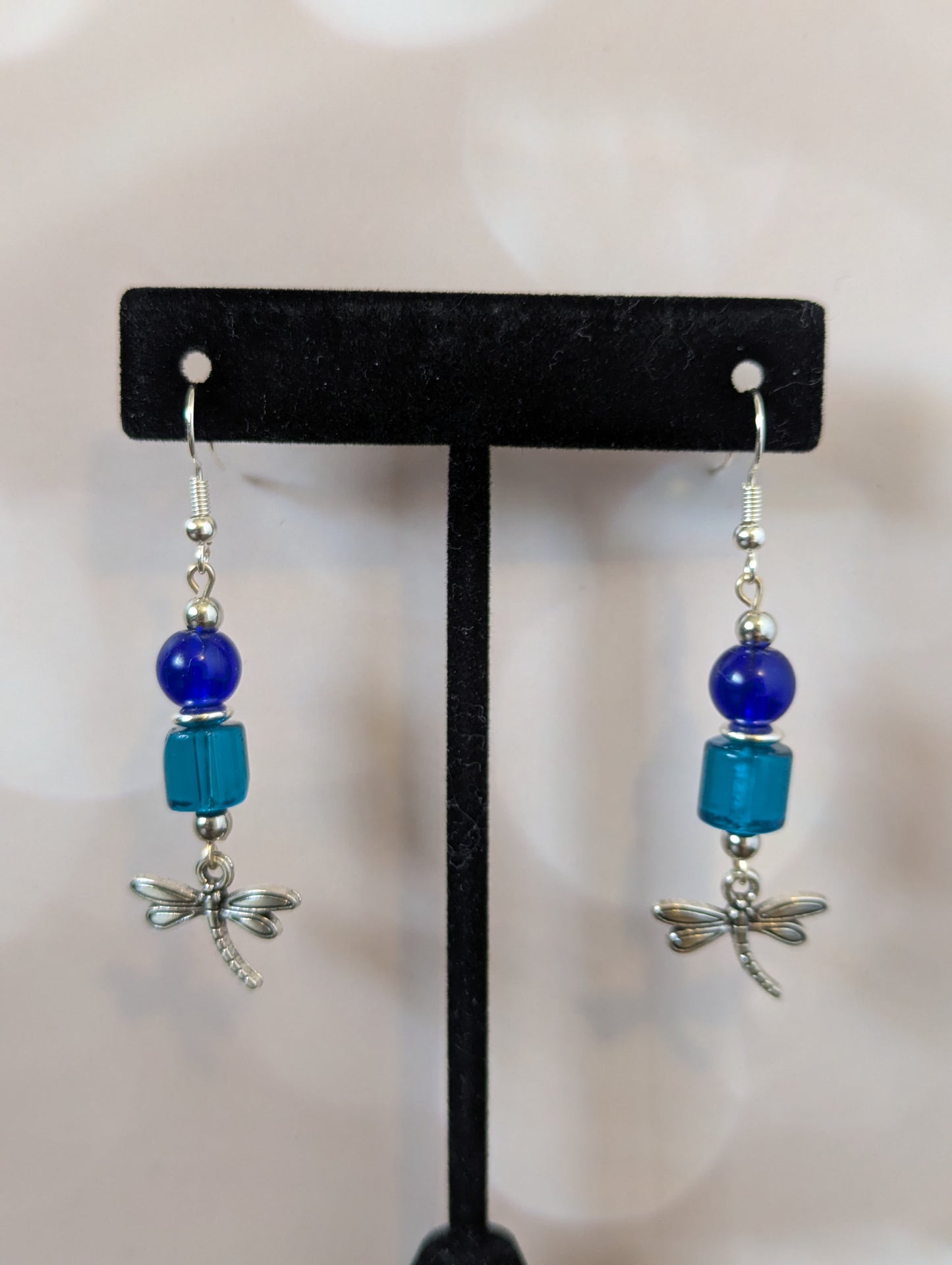 Dragonfly Glass Dangle Earrings