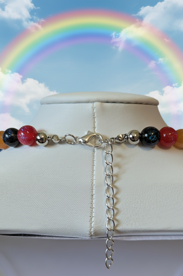 Rainbow Sparkle Bead Necklace