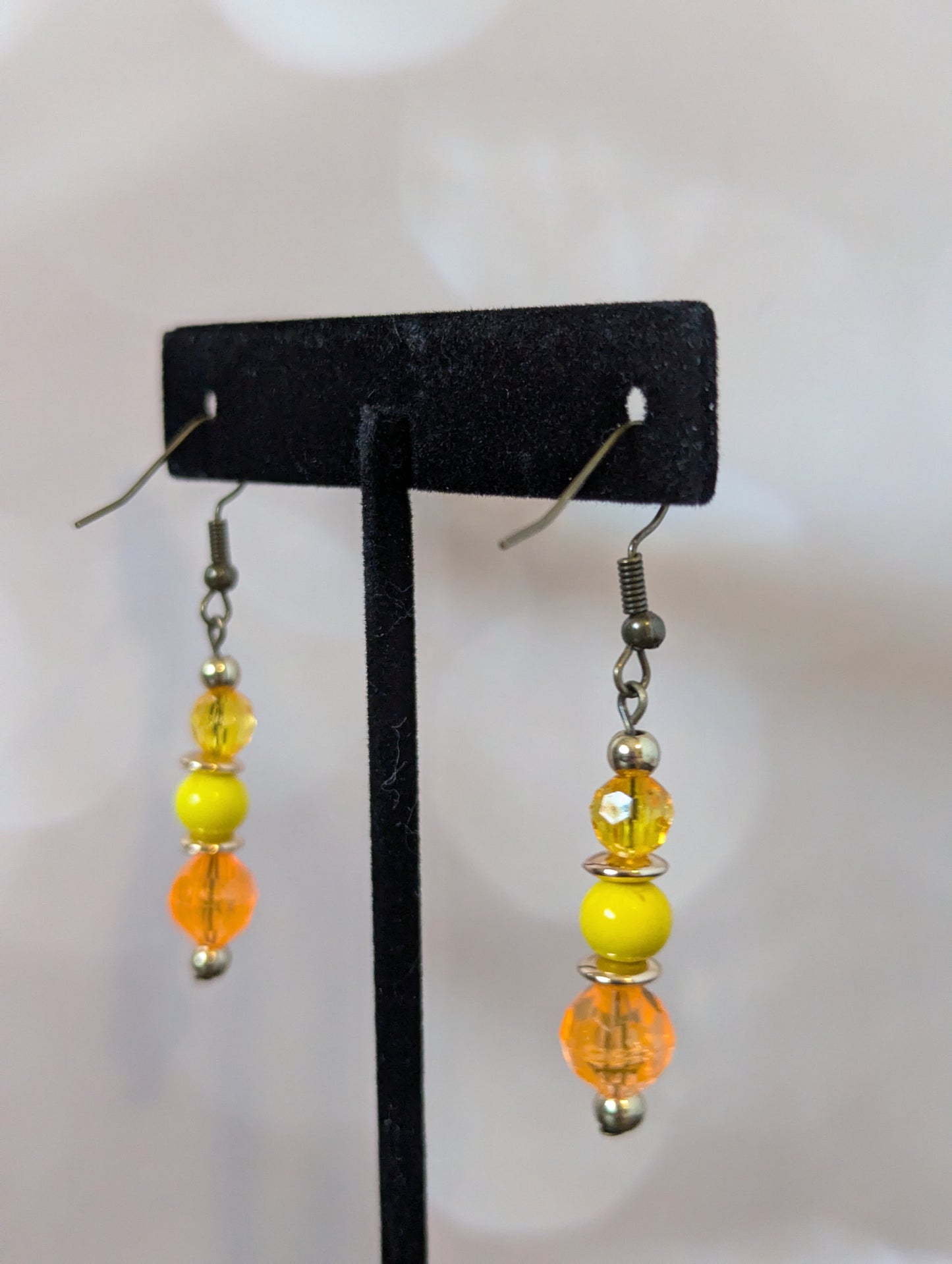 Triple Dangle Earrings (Yellow & Orange)