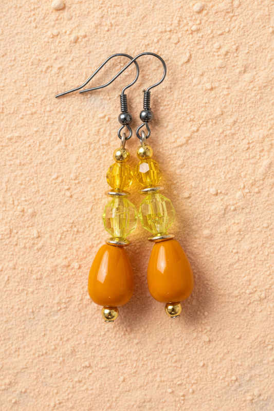 Orange & Yellow Dangle Earrings