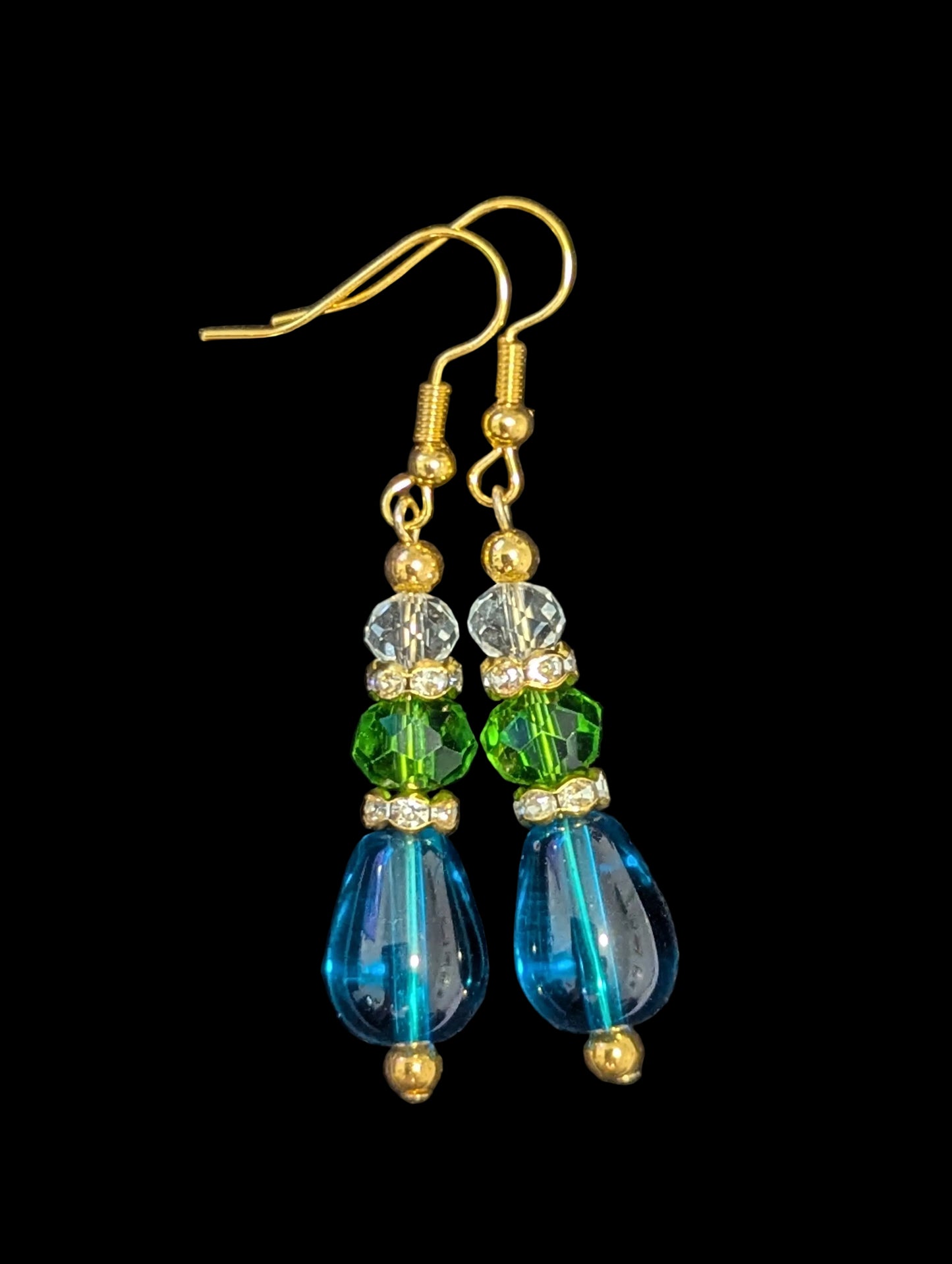 Teardrop Multi Color Earrings