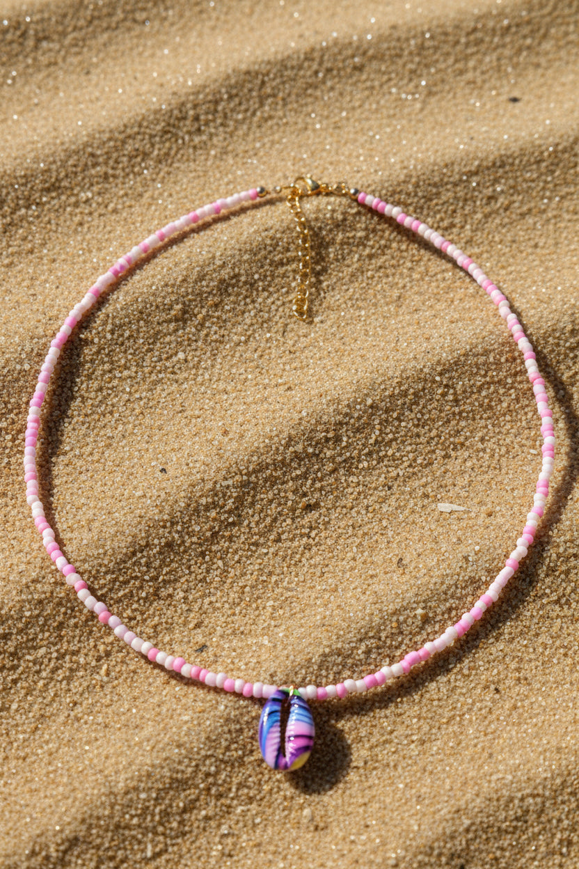 Pink Beach Pendant Necklace