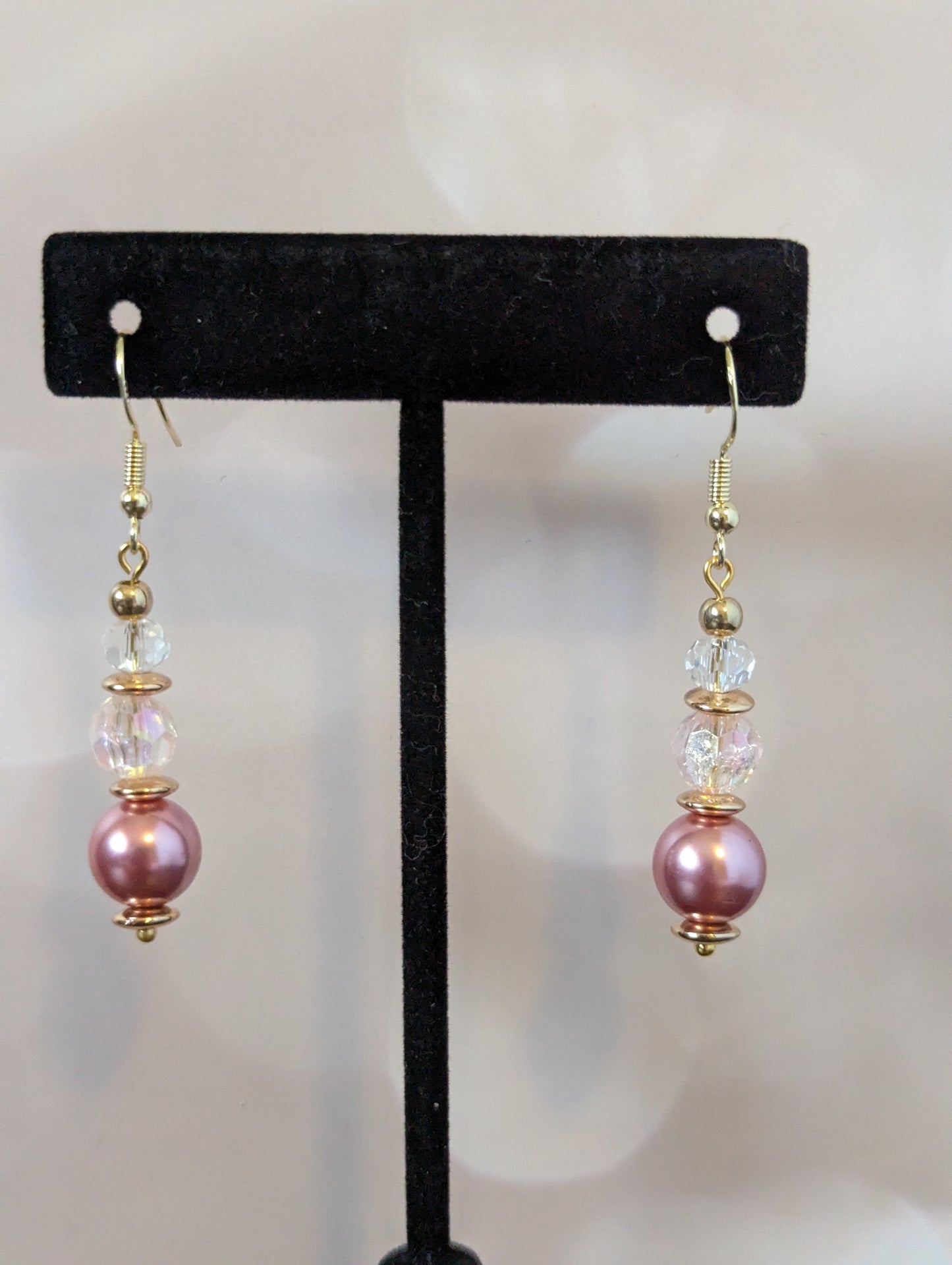 Pink Tiered Earrings