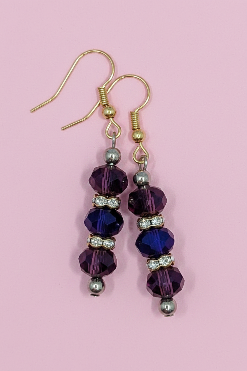 Metallic Purple Earrings
