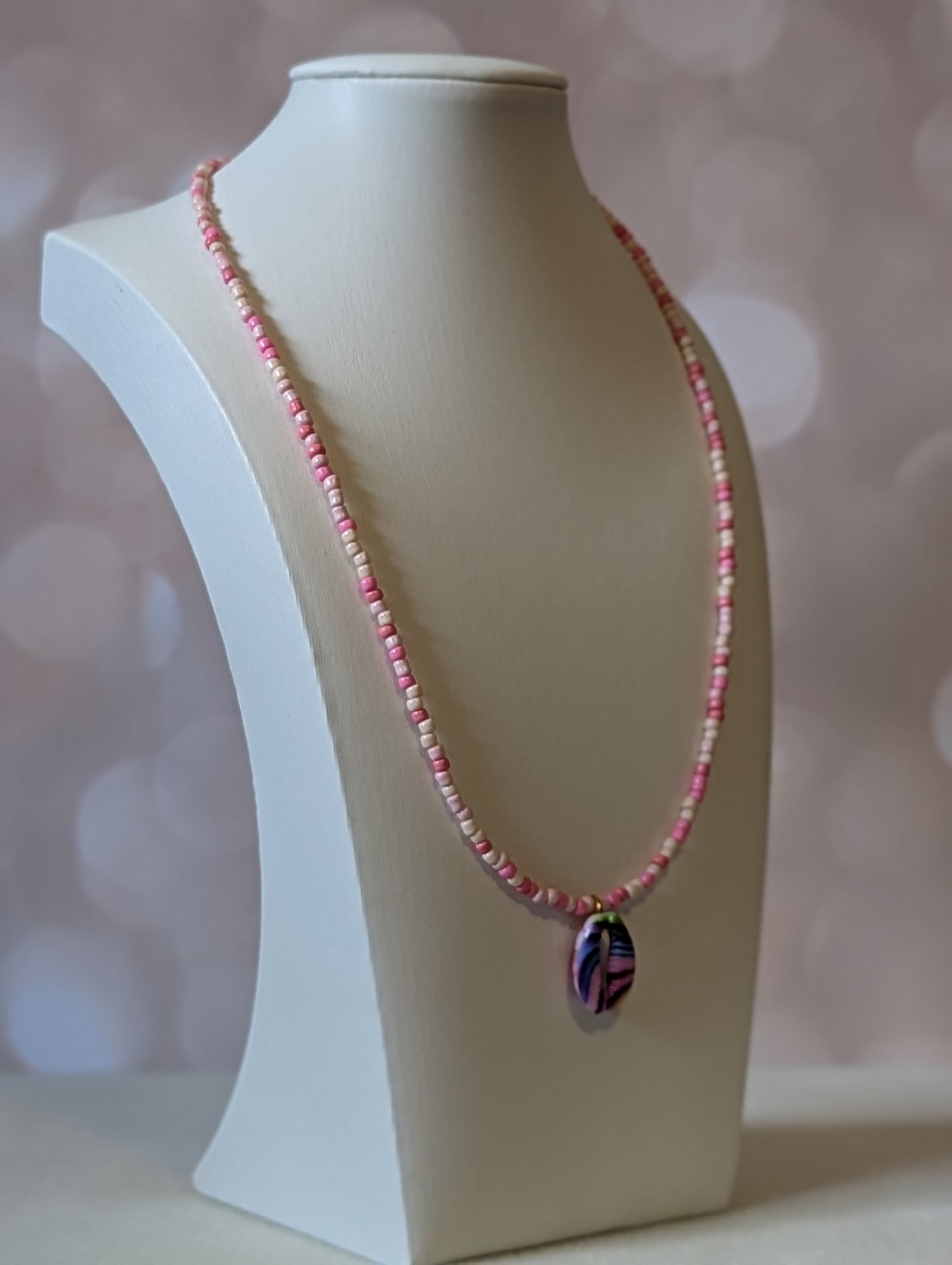 Pink Beach Pendant Necklace
