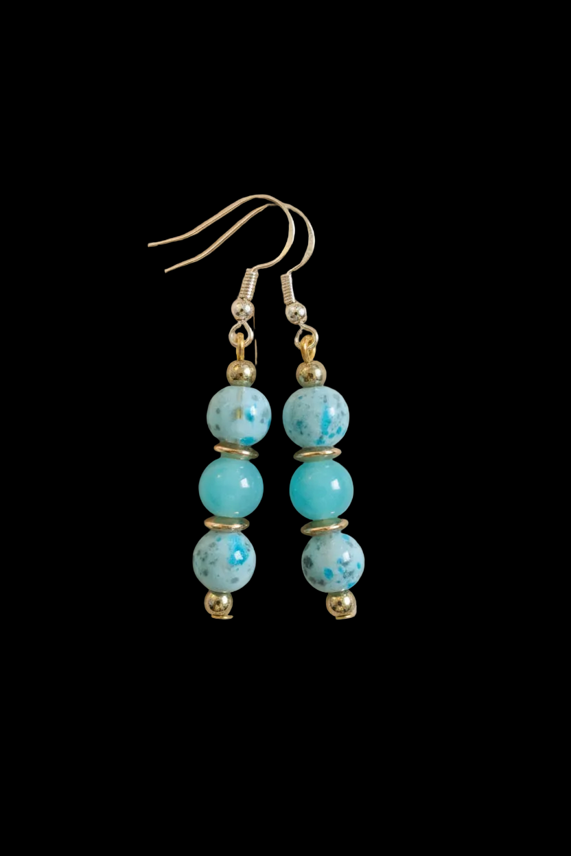 Triple Blue Earrings