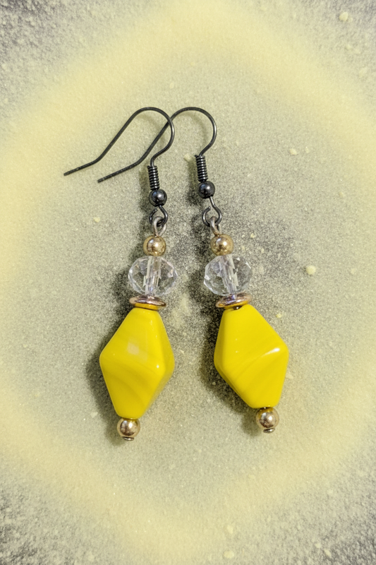 Yellow Ceramic Earrings