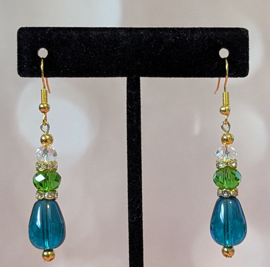 Teardrop Multi Color Earrings