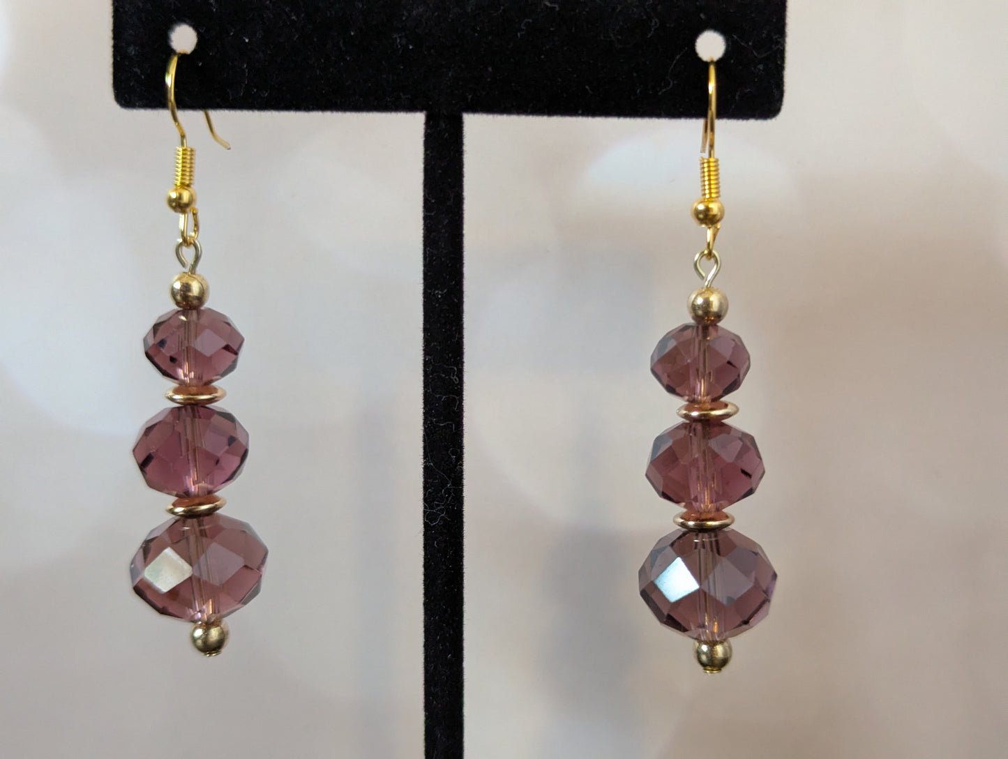 Triple Purple Earrings