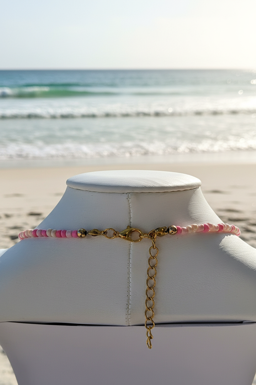 Pink Beach Pendant Necklace