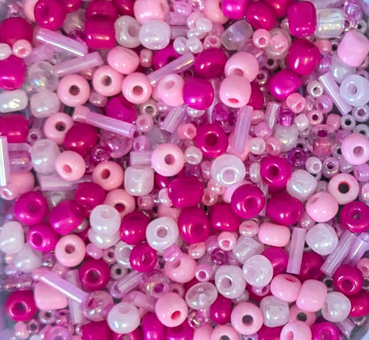 Pink & Fuchsia Bead Mix