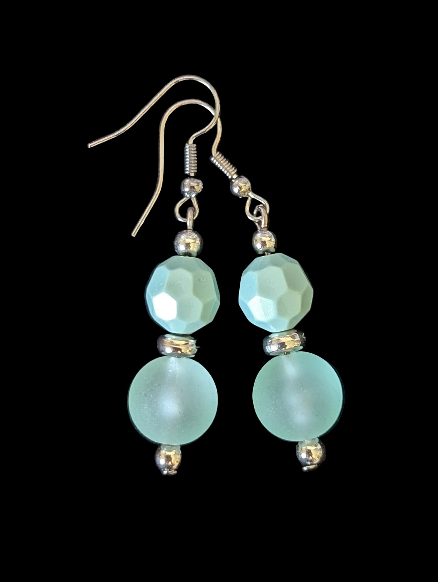 Frosted Blue Earrings