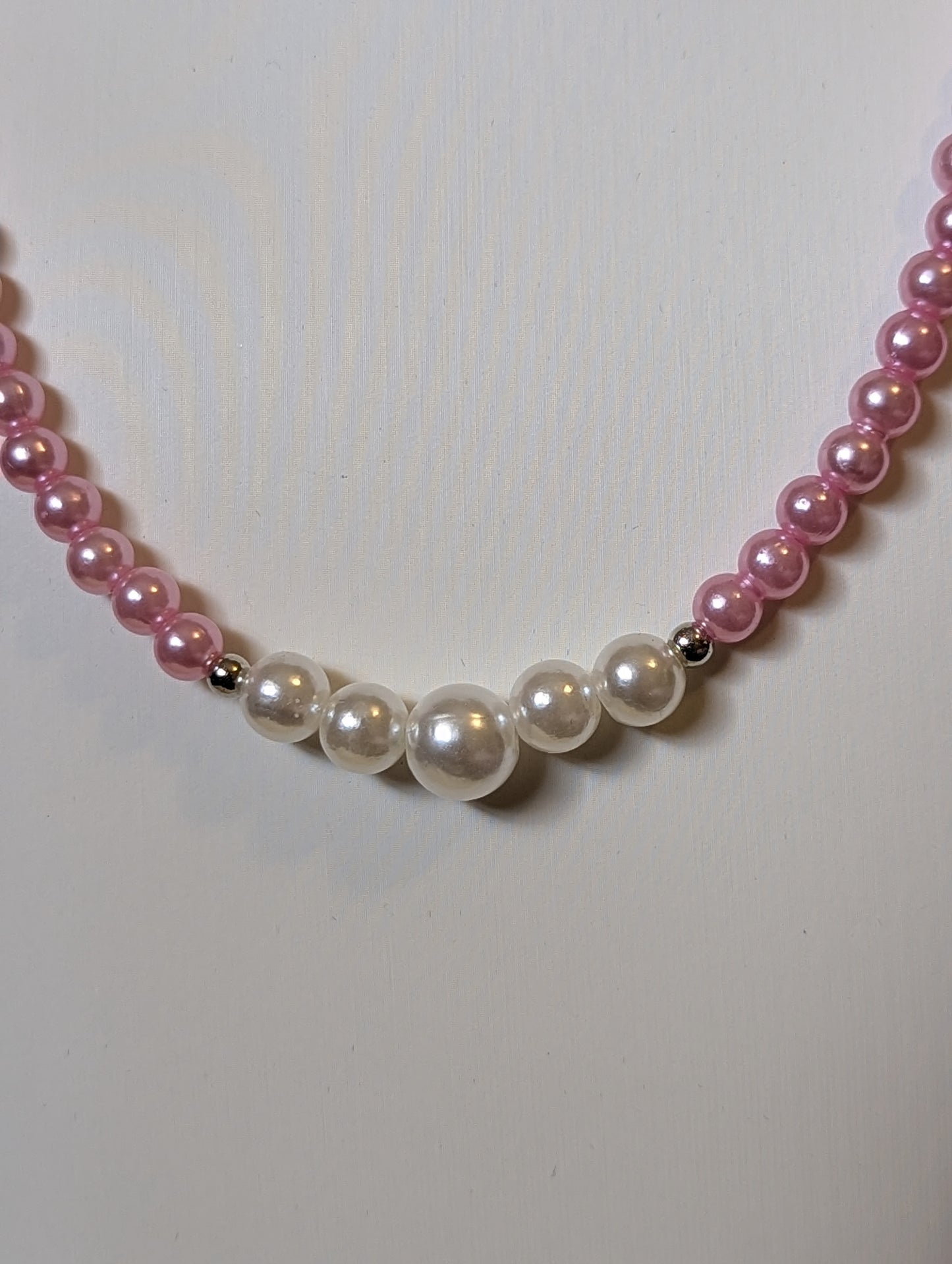 Pink Faux Pearl Necklace